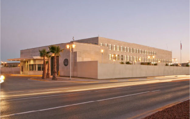 Photo of the new U.S. consulate general in Ciudad Juarez from an adjacent street.
