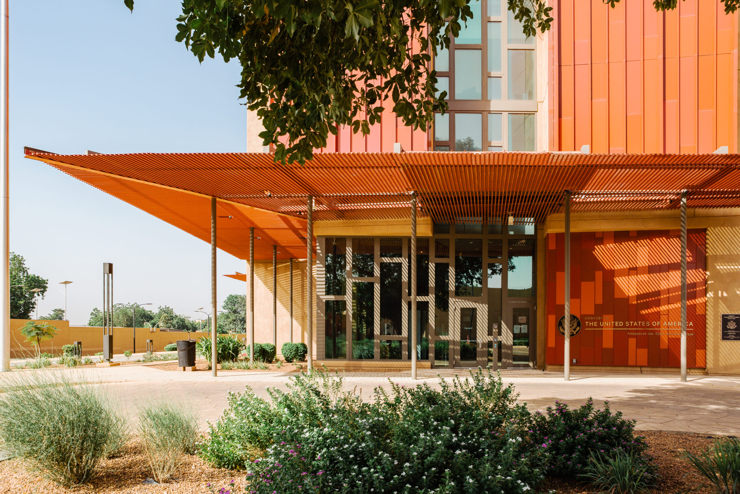 Exterior view of the main entrance.