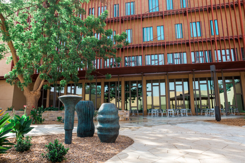 View of the embassy courtyard.